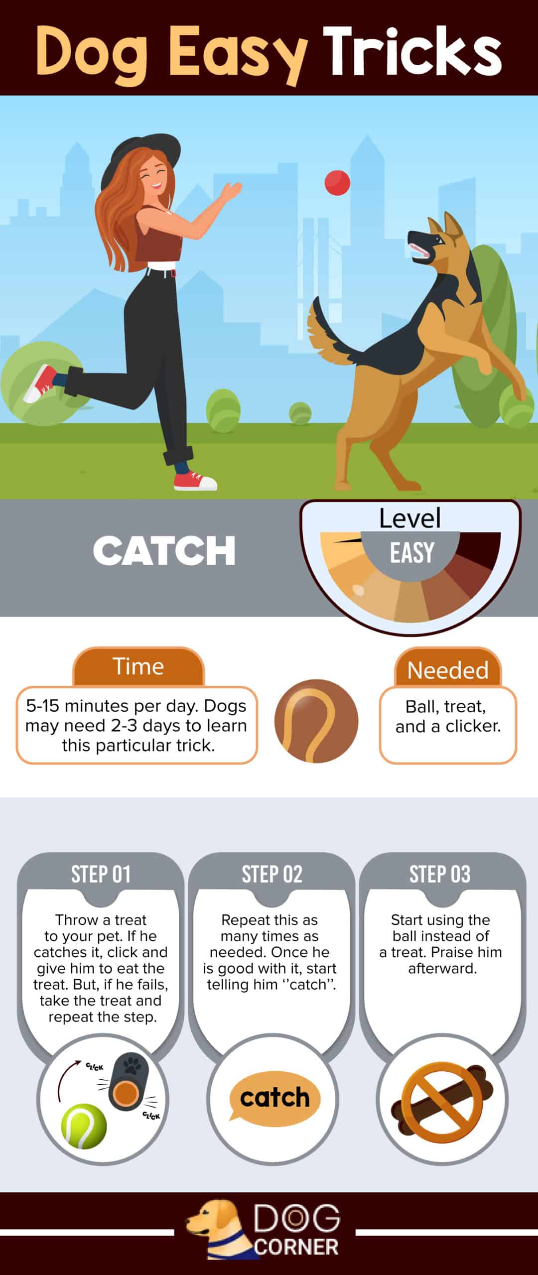 dog easy tricks catch