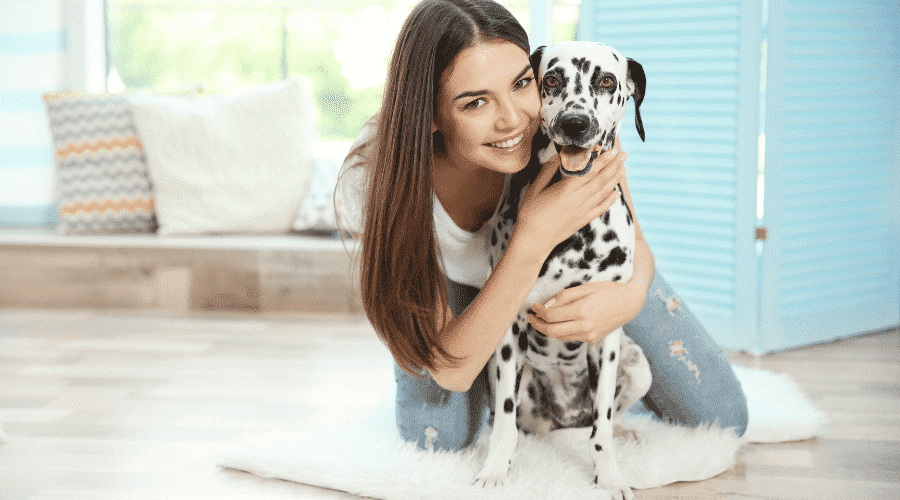 dog and dog owner