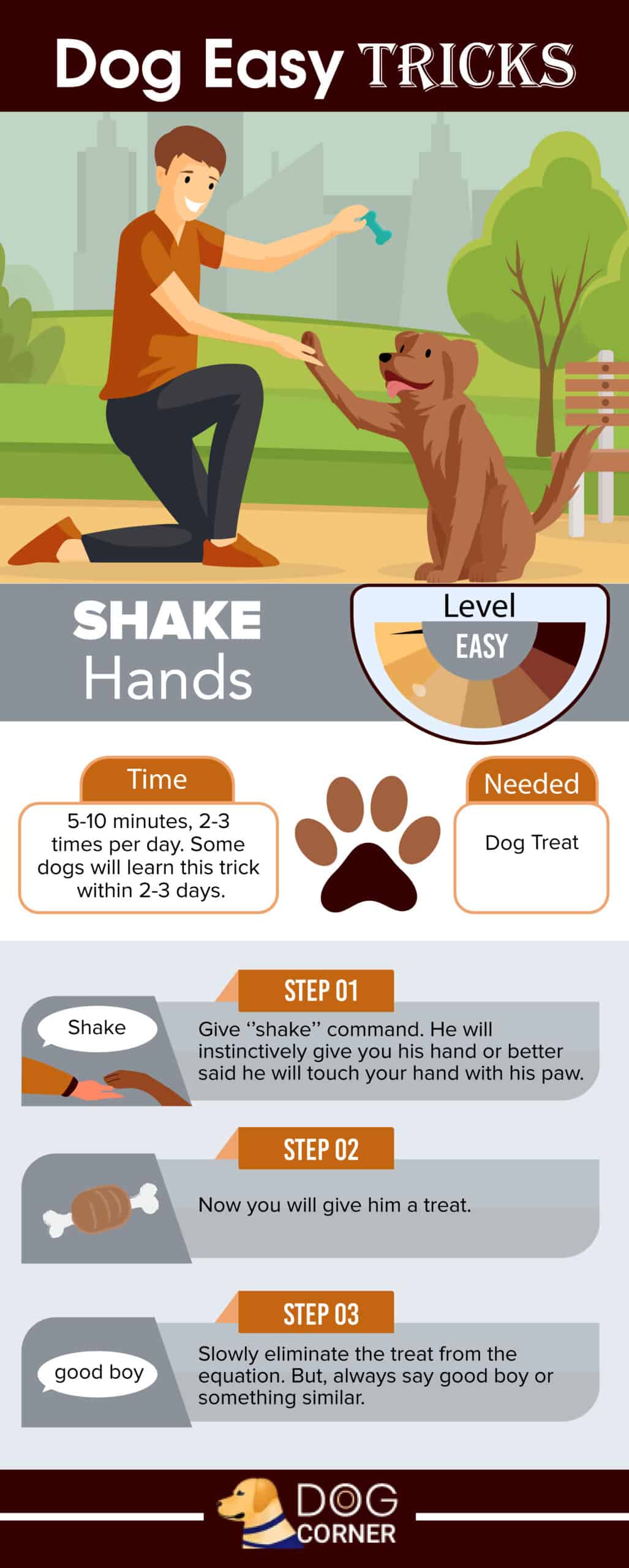 shake hands easy trick to teach your dog